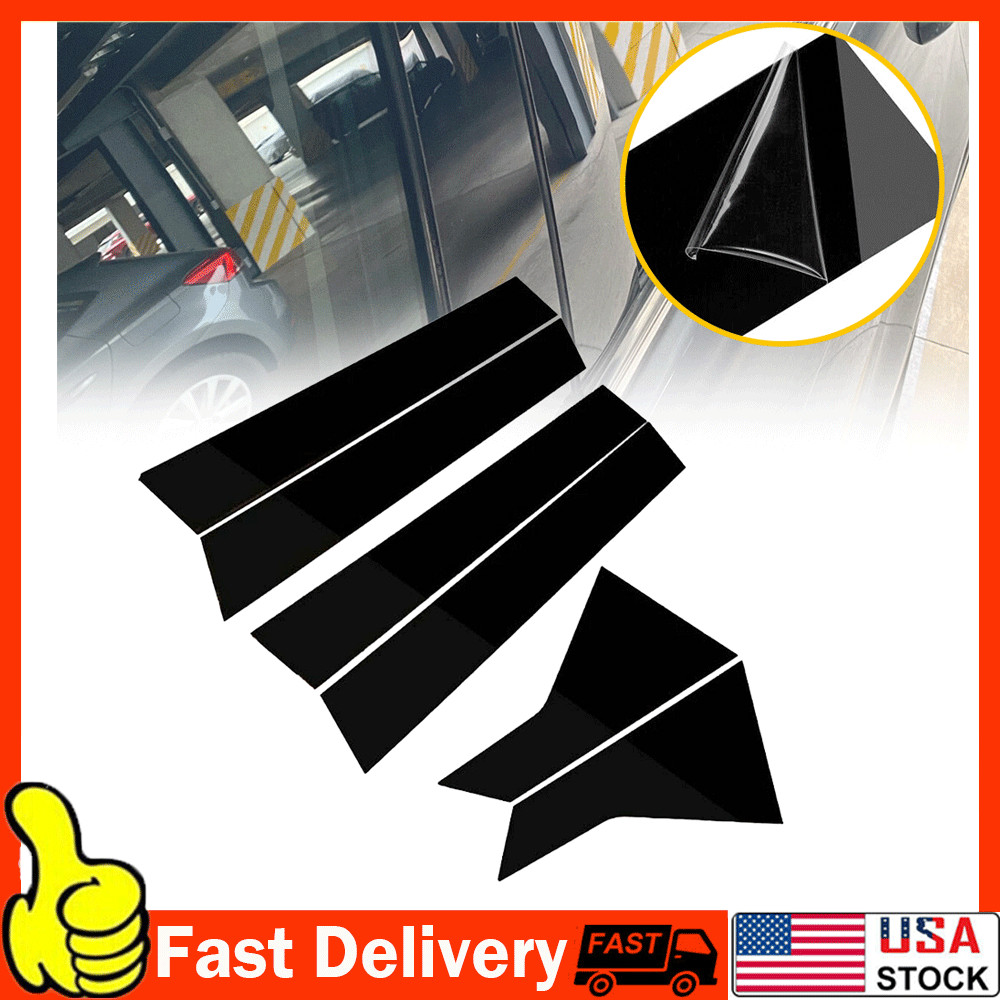US 6Pcs Black Window Pillar BC Posts Trim Cover For Honda Civic sedan 11th 2022