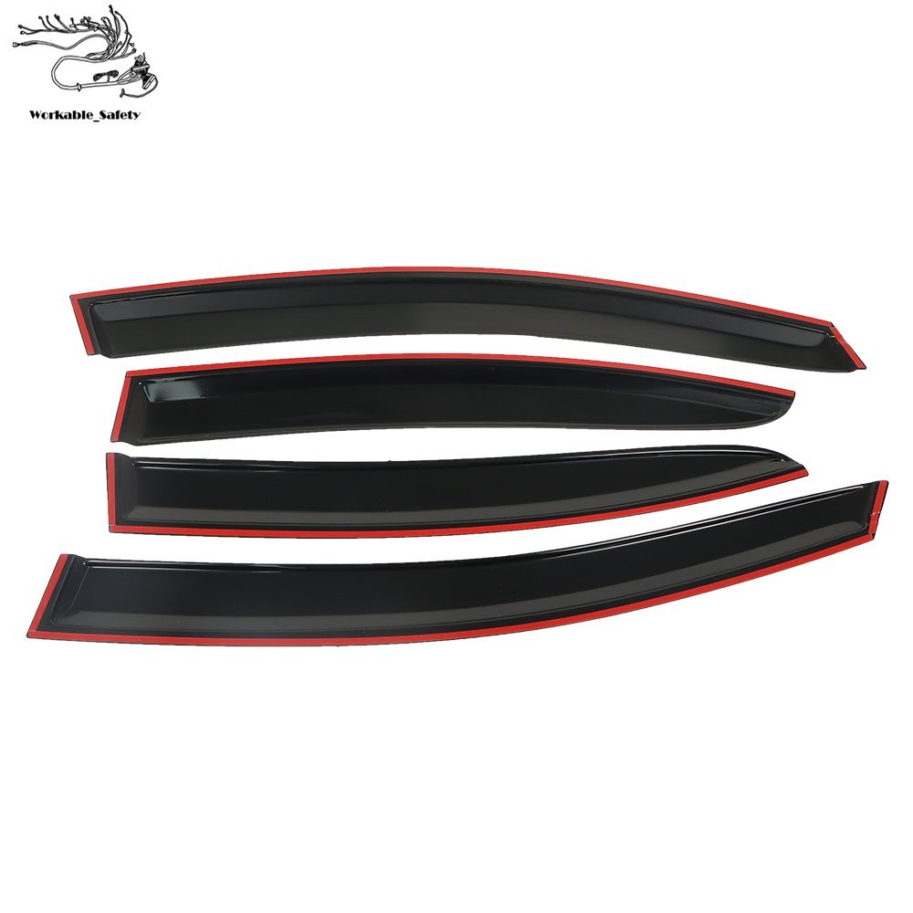4Pcs Window Visors Rain Guards JDM Style For Subaru WRX STI 2015 2016 2017 2018