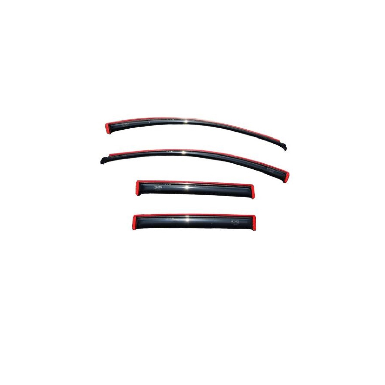AVS Front & Rear In-Channel Smoked Window Ventvisor Deflectors for Edge MKX