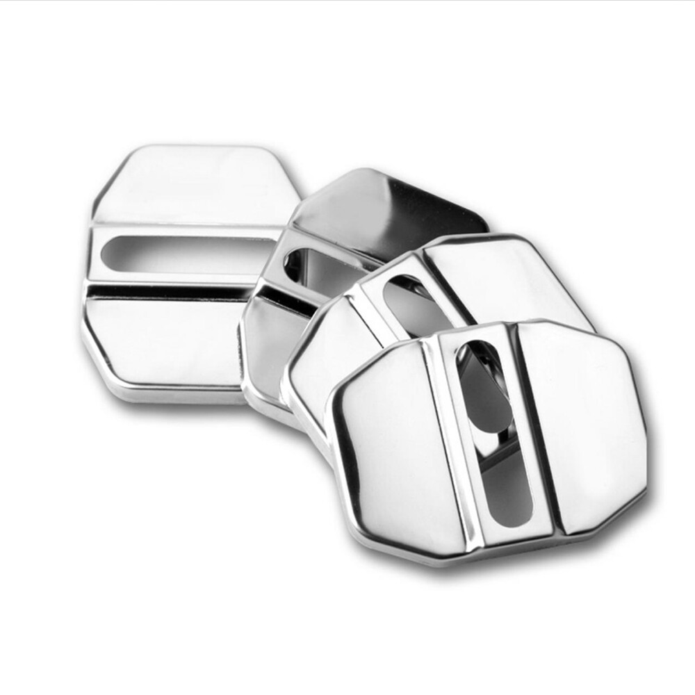 Stainless Steel Car Door Lock Buckle Protector Cover Trim Chrome Car Accessories