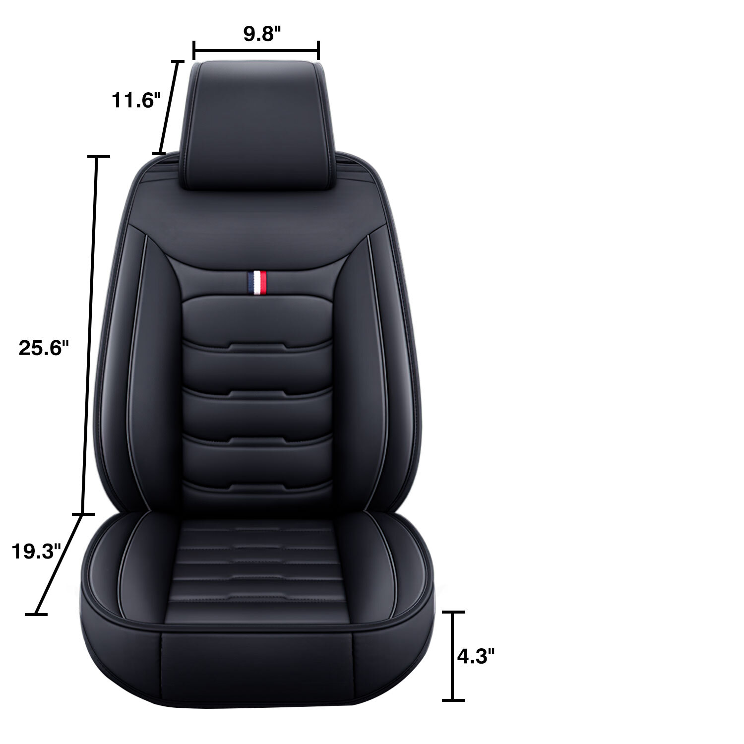 For Jeep Car Seat Cover 5-Seats Full Set PU Leather Front & Rear Deluxe Cushion