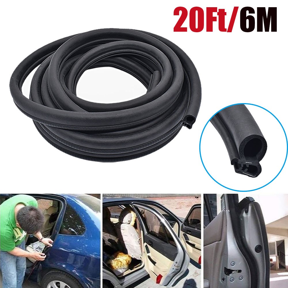 6M/20Ft Rubber Door Edge Seal Weatherstrip For Ford F-150/F-250/F-350 Super Duty