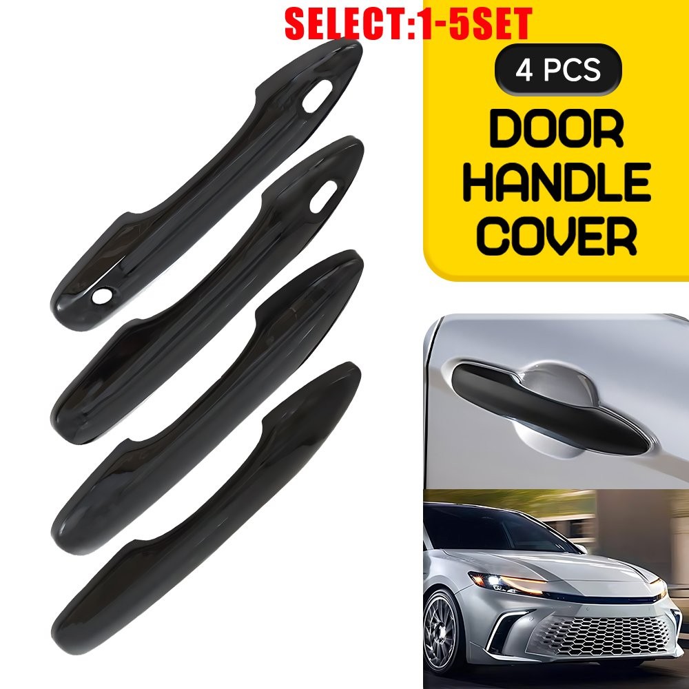 For 2018-2023 Toyota Camry GLOSS BLACK Door Handle Covers WITH Smartkey 4-20X