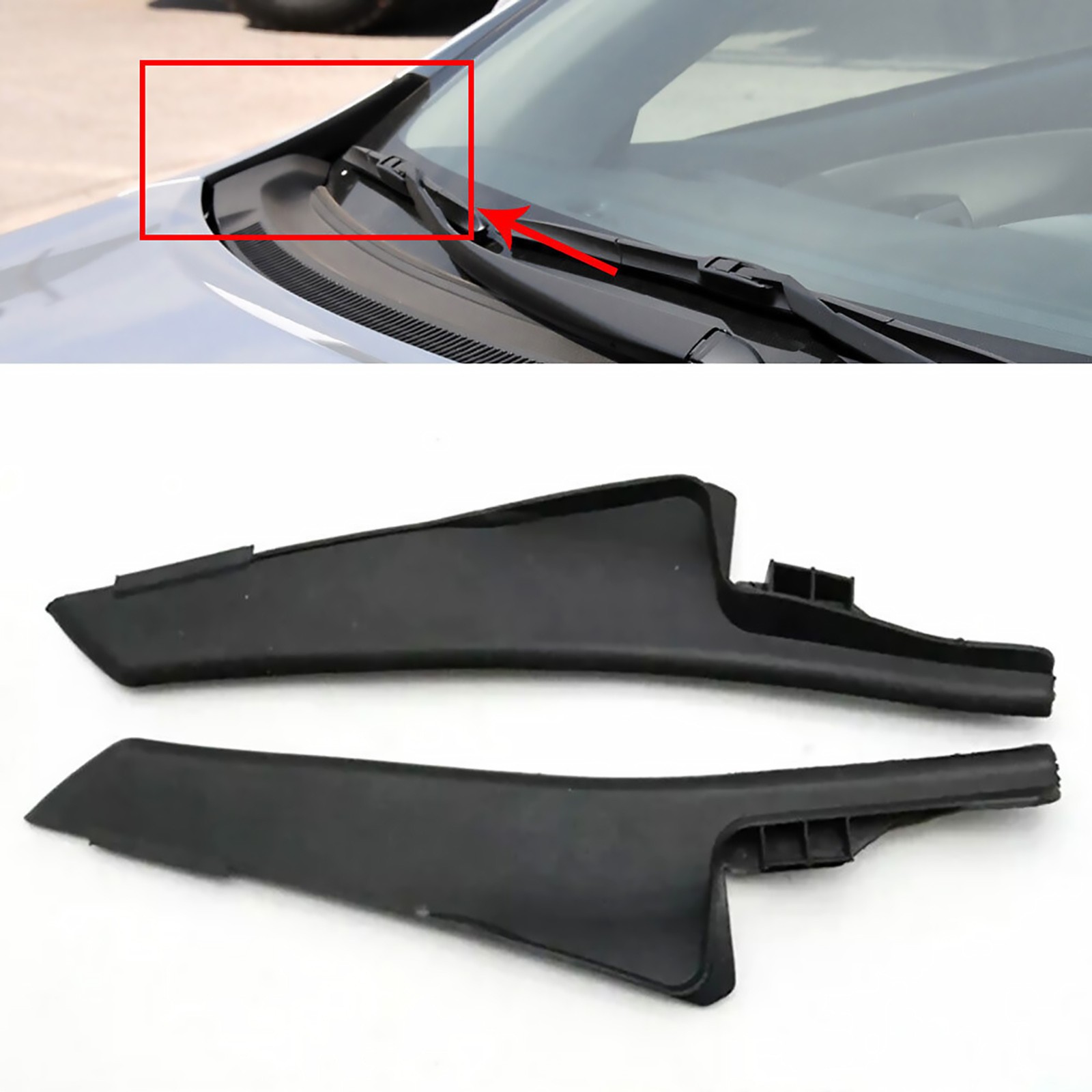 2PCS Windshield Wiper Cowl Trim Accessories For Toyota Corolla 2007-2013
