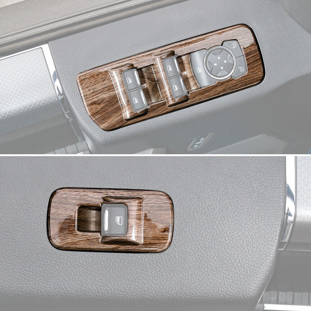 Wood Grain Interior Window Lift Panel Switch Trim Cover For Ford F150 2015-2020