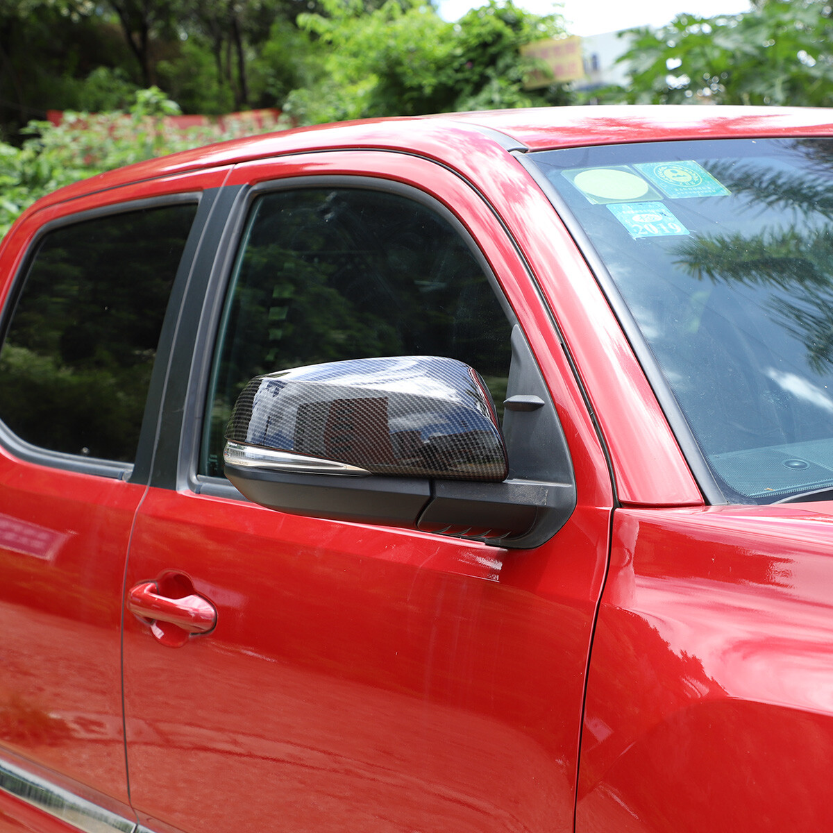 Carbon Fiber ABS For 16-23 Toyota Tacoma Side Mirror + Door Handle Covers Trims