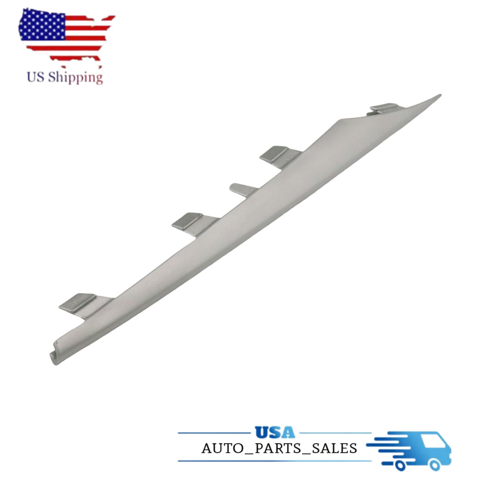 Front Driver and Passenger Side Bumper Trim Molding Set Silver For 11-13 BMW X5