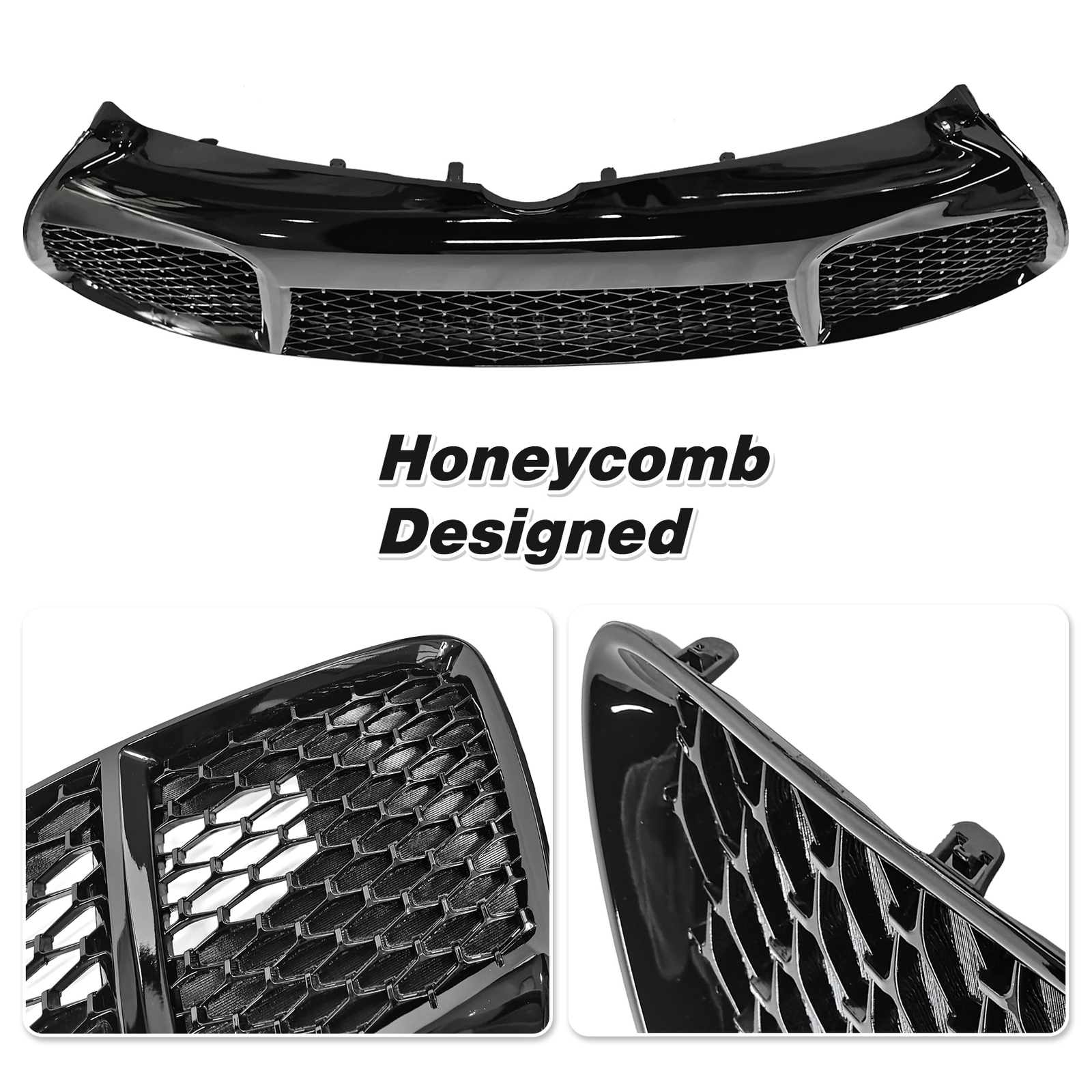For 2015-2017 Toyota Camry SE XSE Sport Front Lower Bumper Grille Black