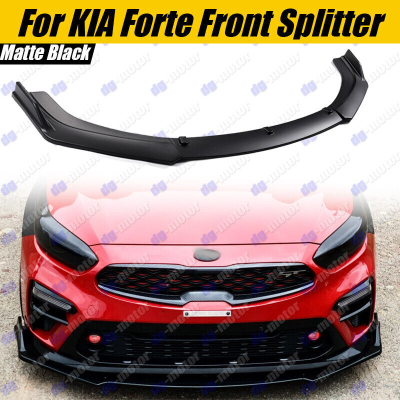 For KIA Forte Sedan/Hatchback 16-21 Front Bumper Lip Splitter Spoiler Matte BLK