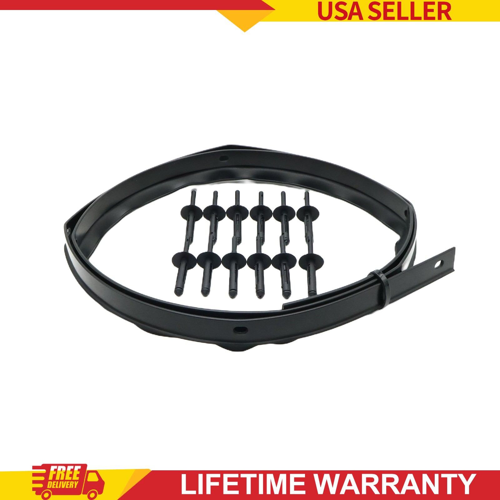 Fits 2008-2022 Dodge Challenger Front Hood Bumper Weatherstrip Sealing Strip Set