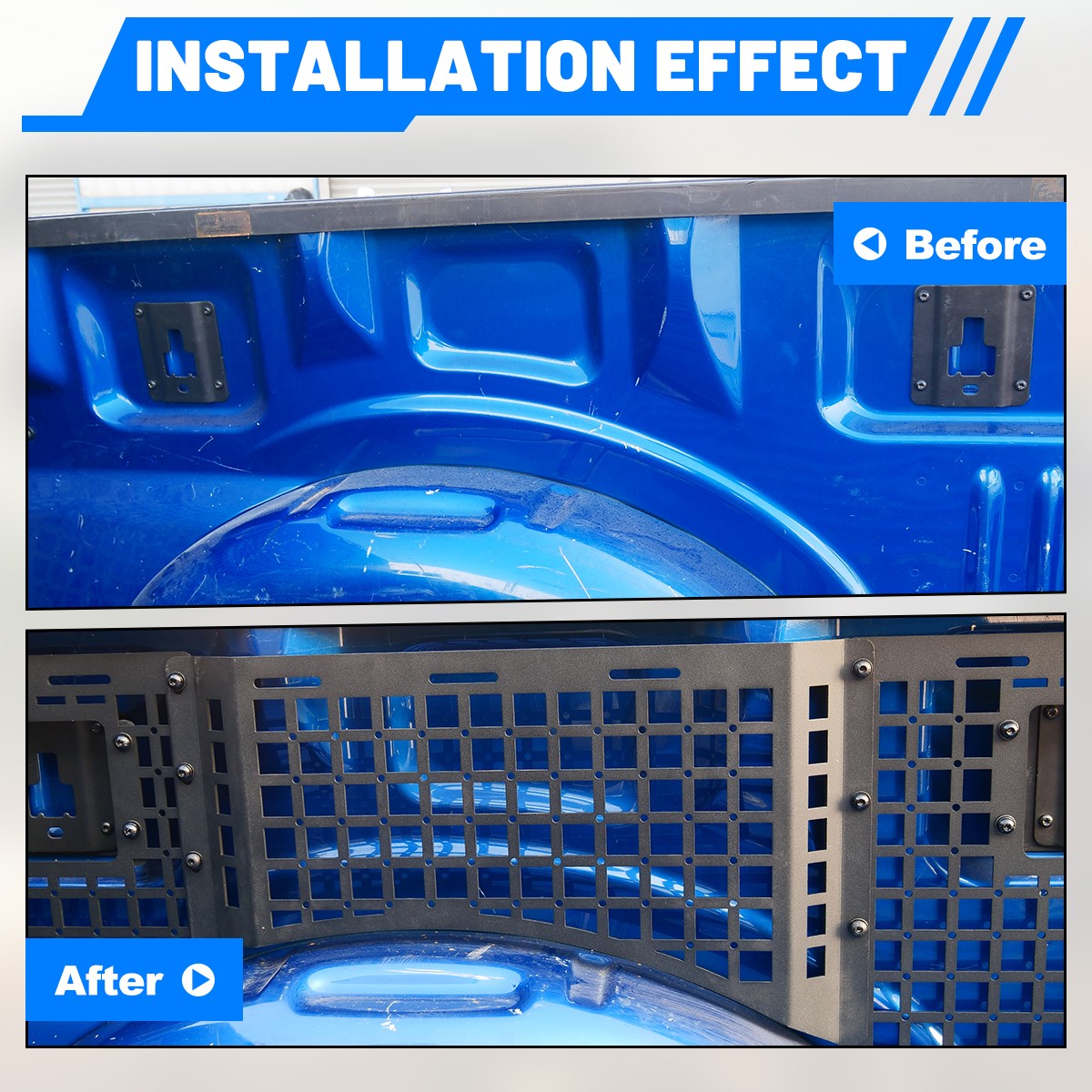 Front+Medium+Rear Molle Panel Decoration For 2015-2020 Ford F150 5.5′ Short Bed