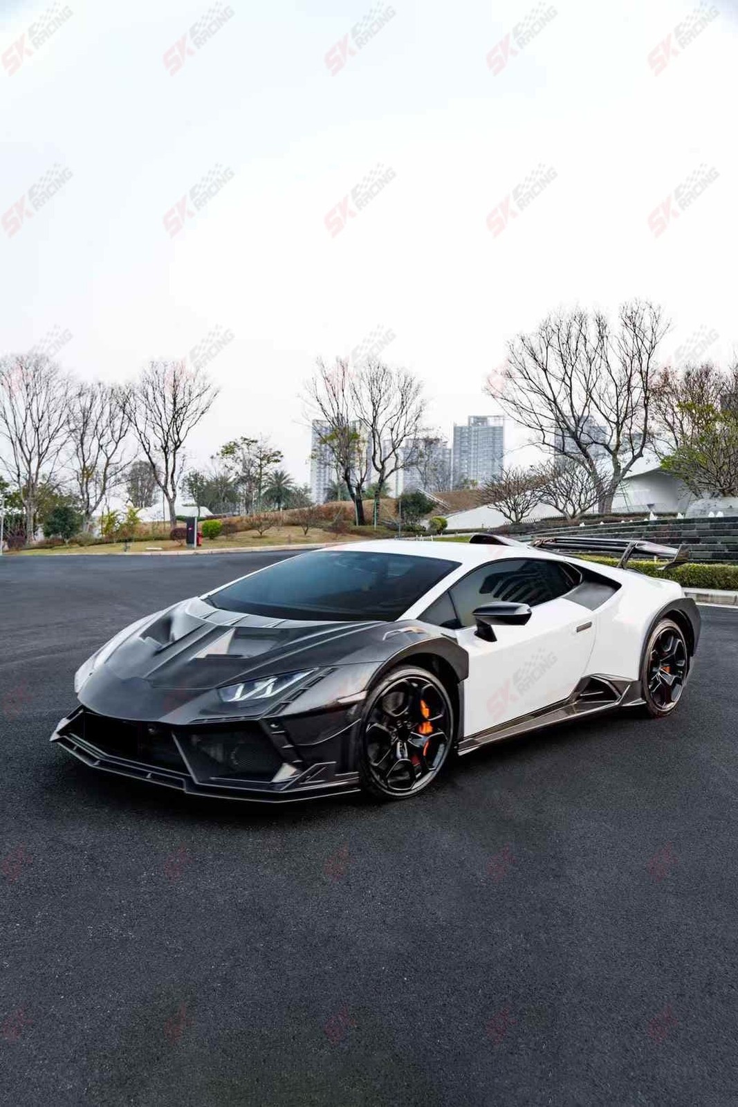 For Lamborghini Huracan LP580 LP610 Dry Carbon Fiber Side Skirts Extension Panel