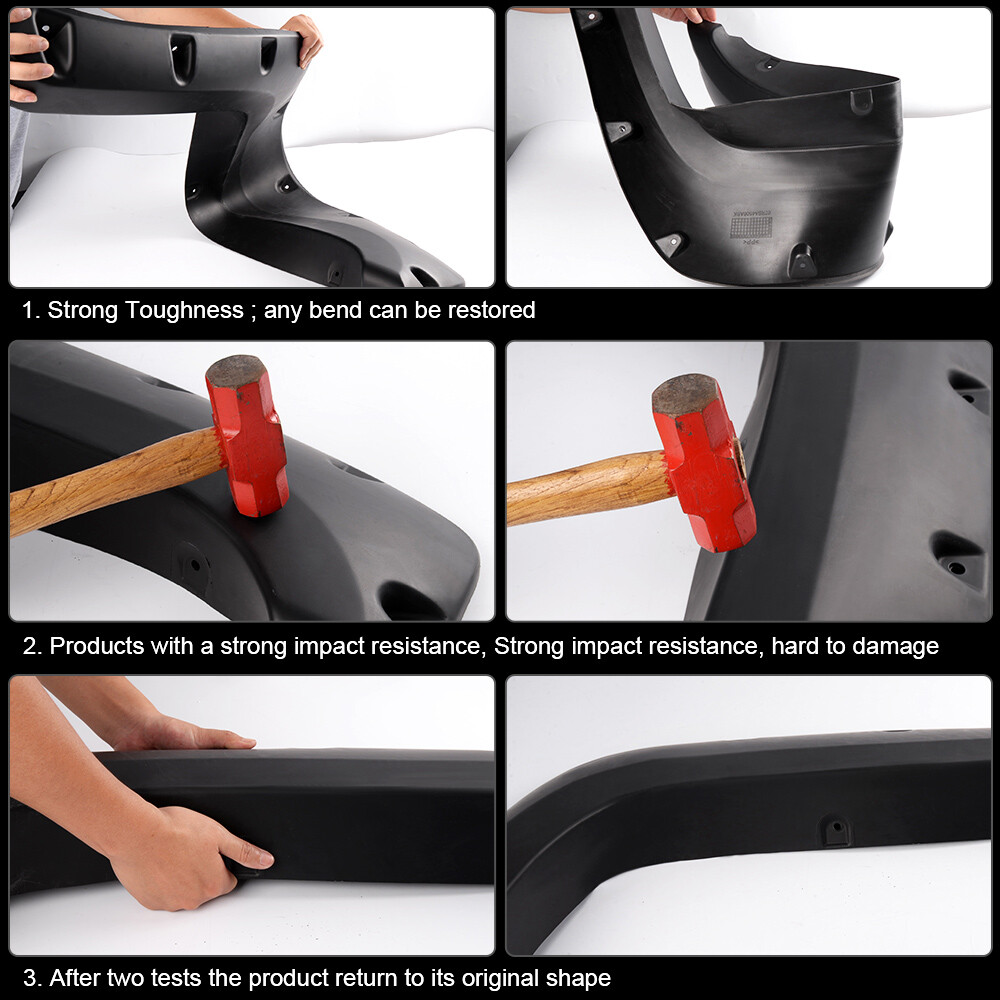 Pocket Style Bolt On Rivet Fender Flares Fit For 99-06 Chevy Silverado Sierra