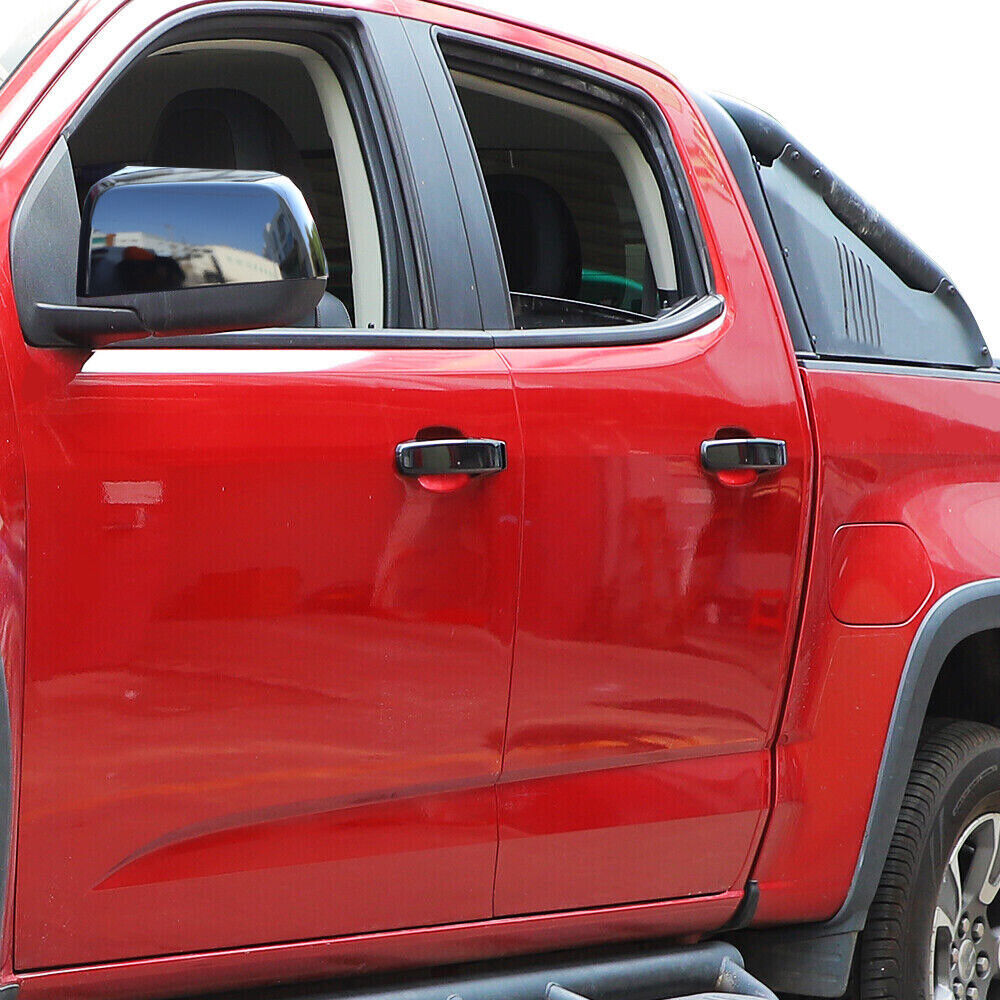For 2015+ Chevy Colorado/CANYON Top Mirror + Door Handle + Tailgate Covers Black