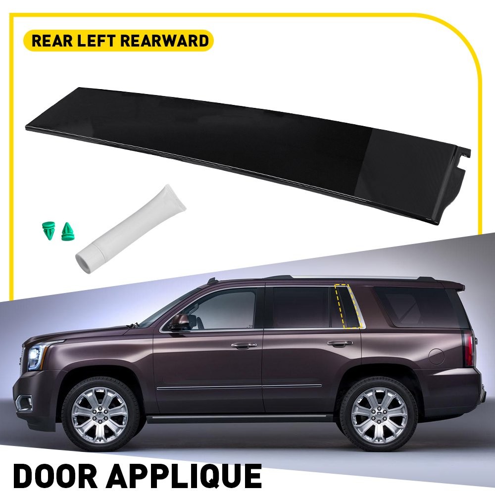 926-245 Black Rear Left Rearward Door Applique Fits Cadillac Escalade 2015-2018