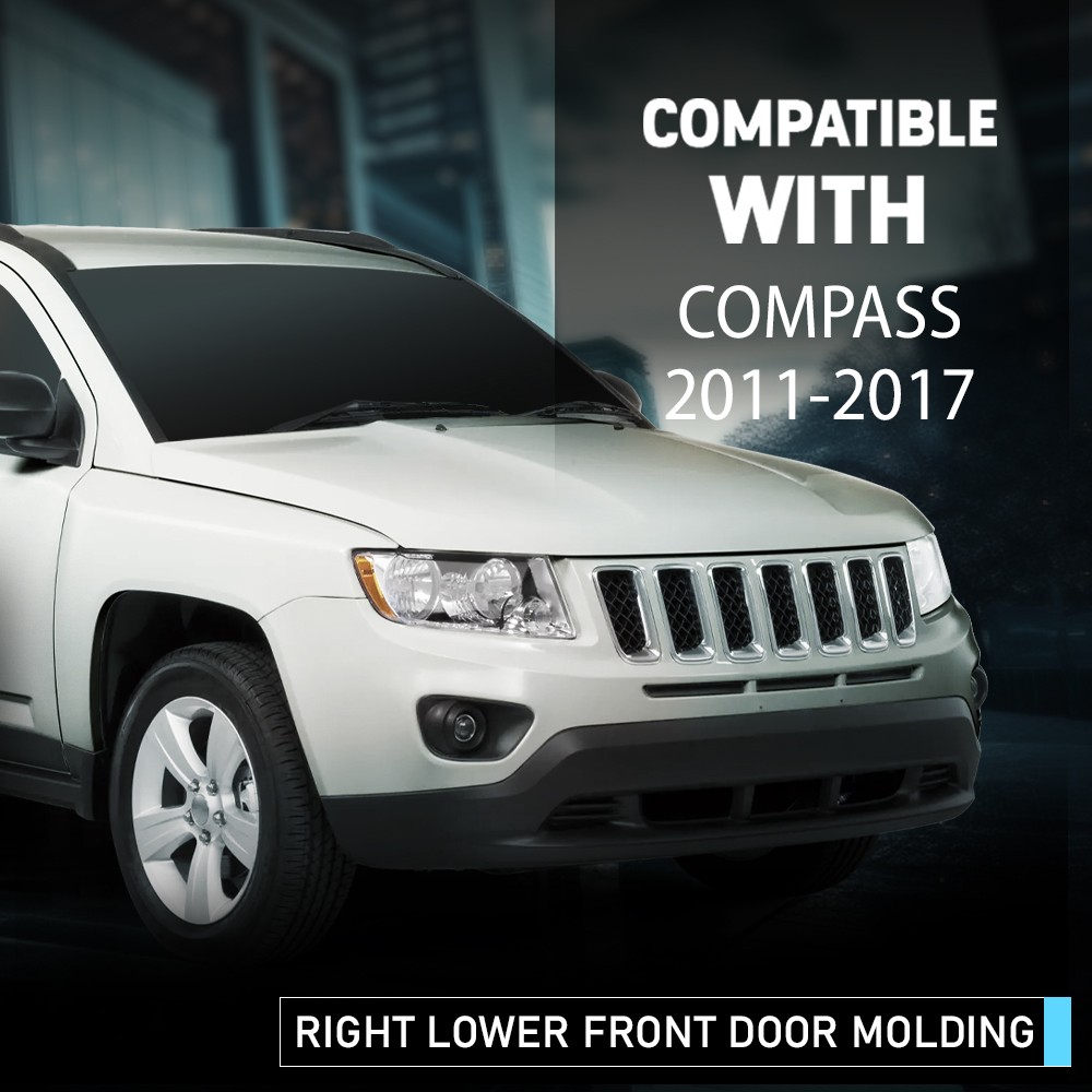 Fit For 2011-2017 COMPASS FRONT RIGHT PASSENGER EXTERIOR DOOR MOLDING 5182562AB
