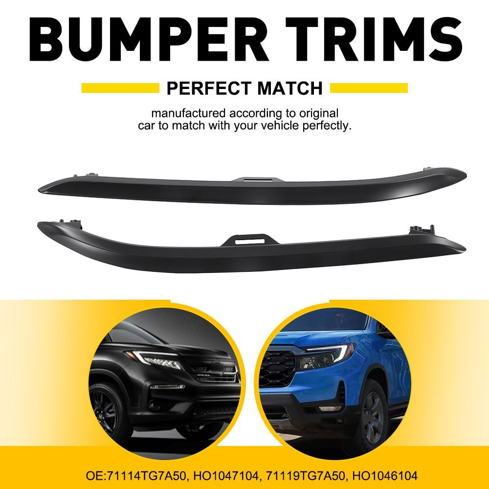 2X Left Right Front Bumper Trim For 2019 2020 2021 2022 Honda Pilot HO1046104 ED