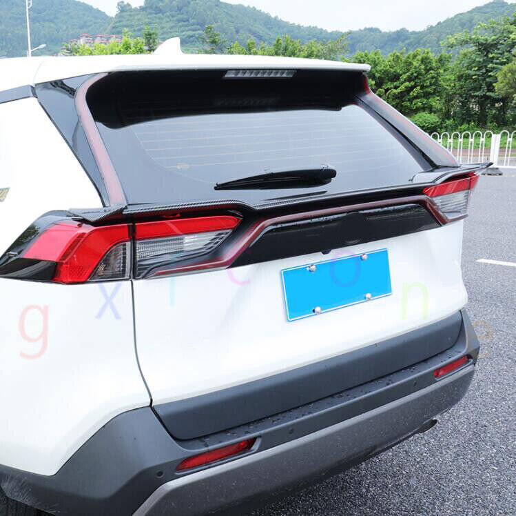 For Toyota RAV4 ABS Carbon Fiber Look Rear Tail Trunk Spoiler Wing Lip 19-23 N