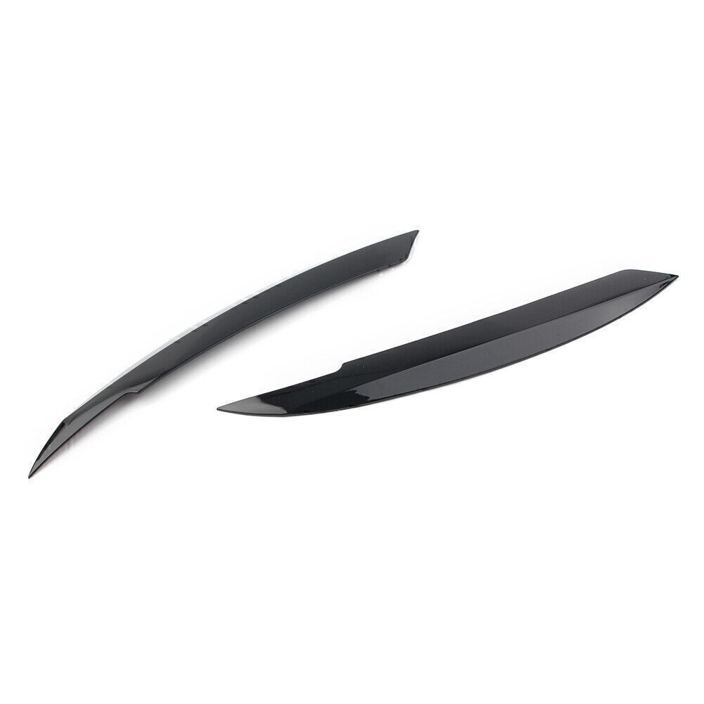 Glossy Black Headlight Eyelid Eyebrow Cover For VW Jetta MK6 2010 2011 2012-2018