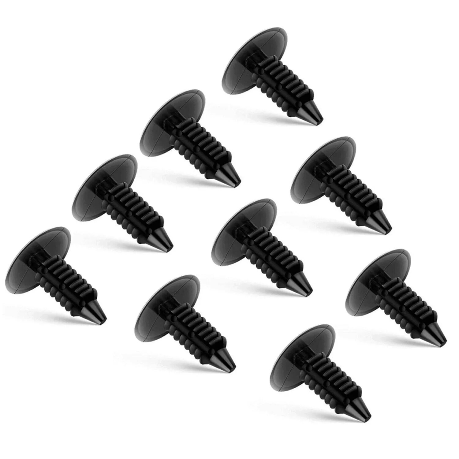 100x 8mm Bumper Clips Auto Car Hole Plastic Rivets Fastener Fender Push Pin NEW