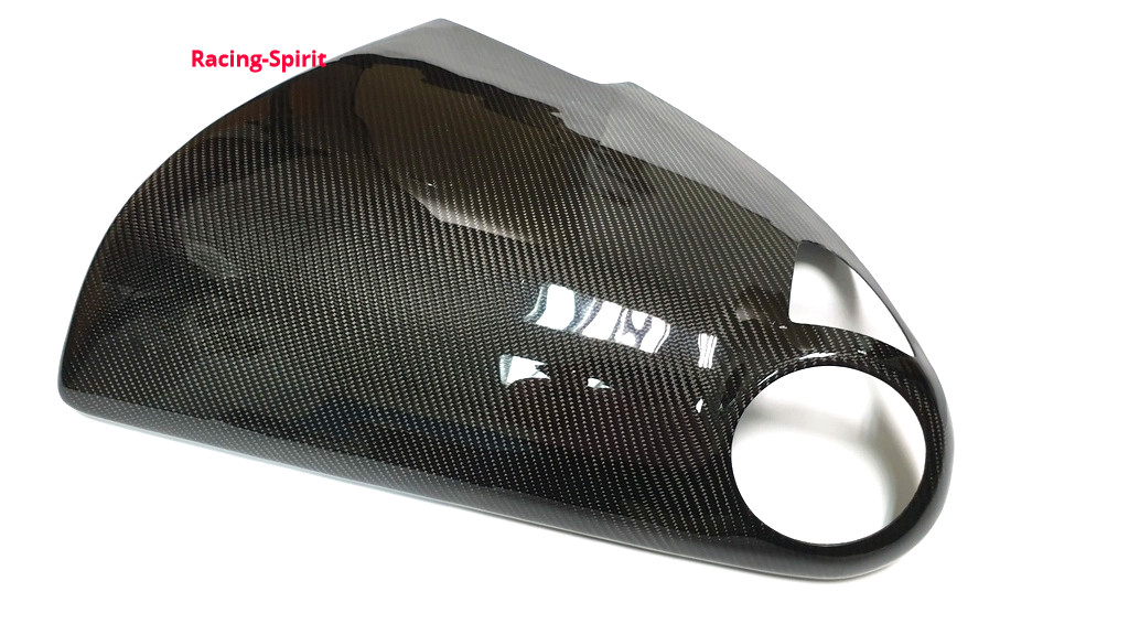 3D GLOSSY REAL CARBON FIBER FRONT PASSENGER DASH COVER FOR 04-12 MAZDA RX-8 LHD