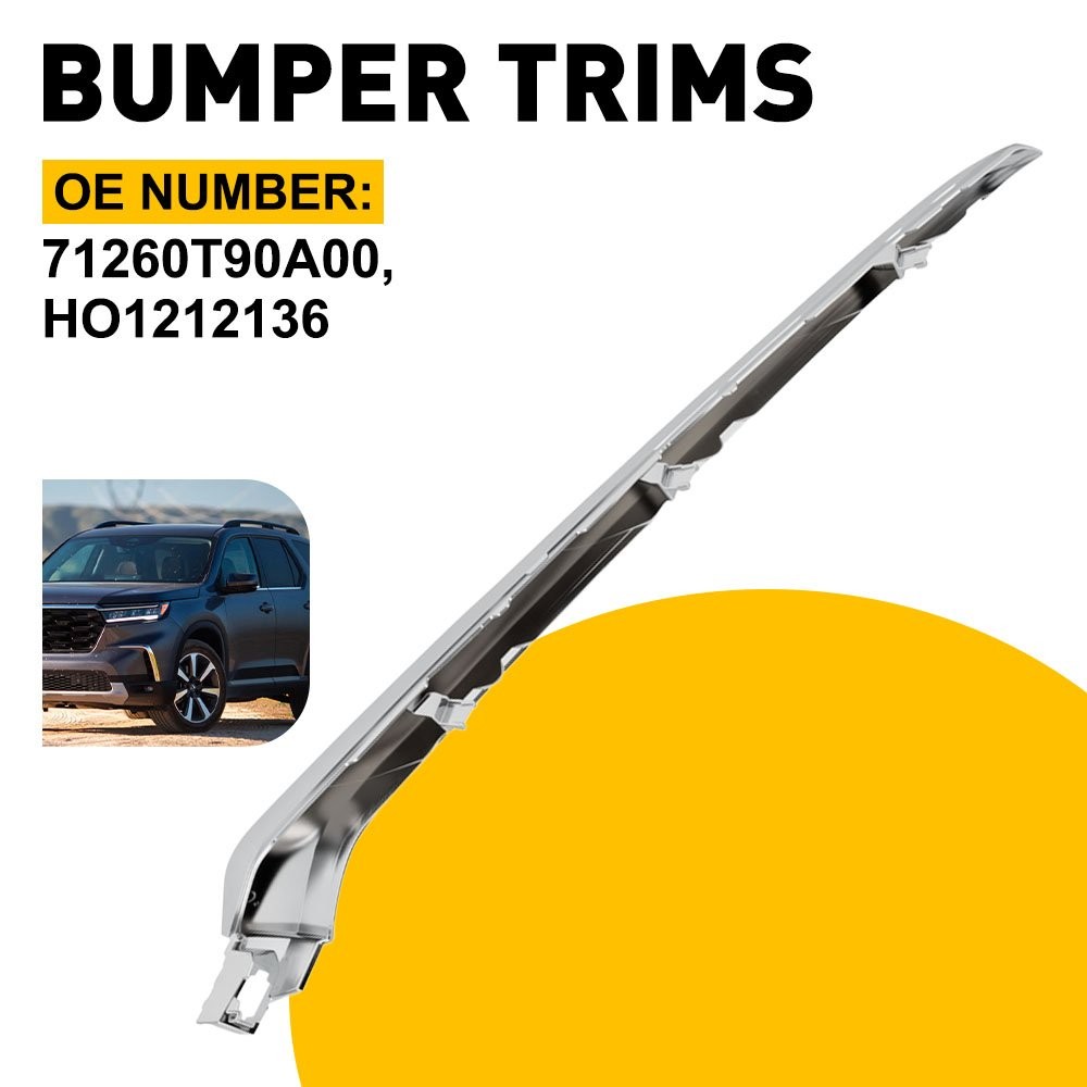Chrome Driver Left Front Bumper Molding Trim Upper For 2023 Honda Pilot EX-L AAF