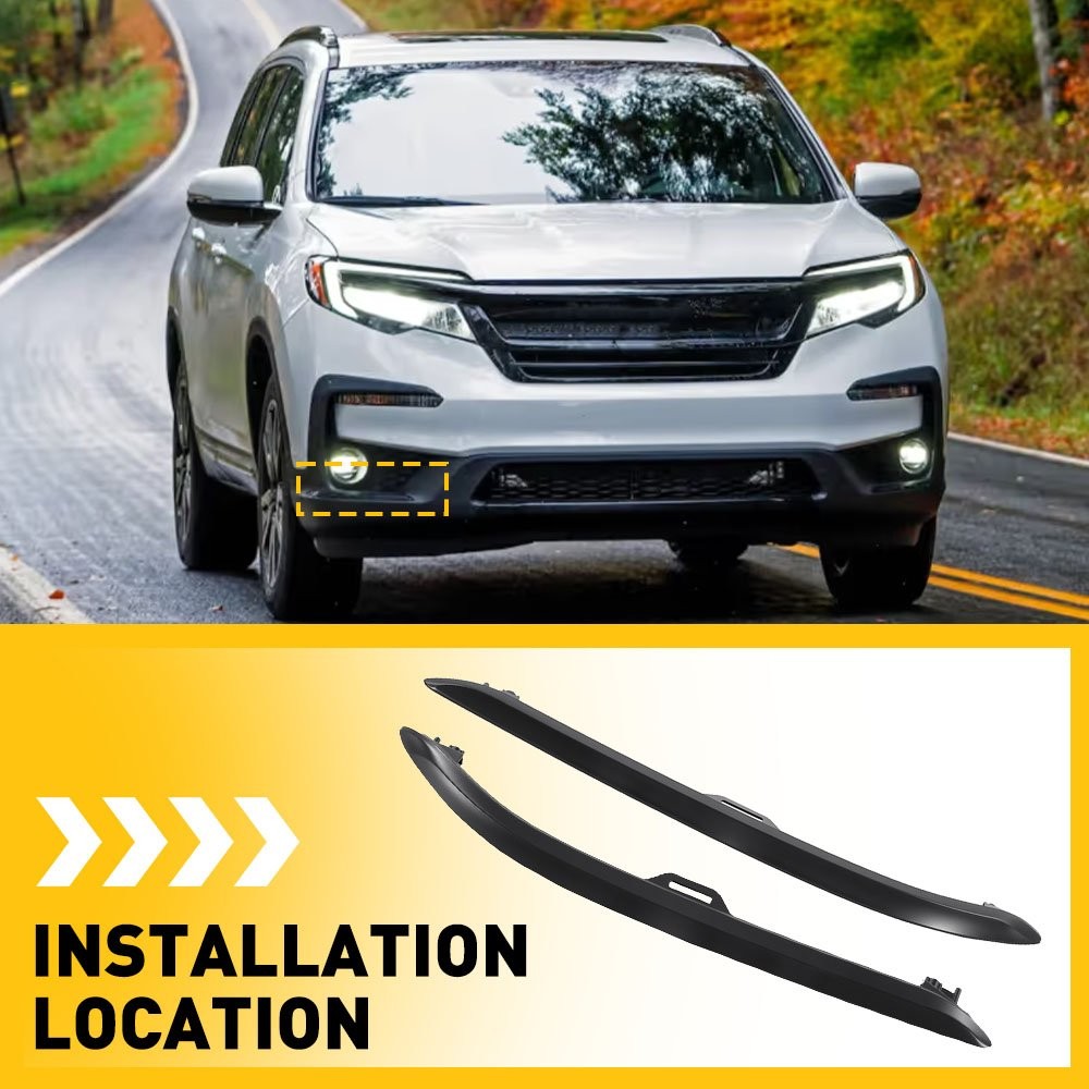 2X Left Right Front Bumper Trim For 2019 2020 2021 2022 Honda Pilot HO1046104 ED