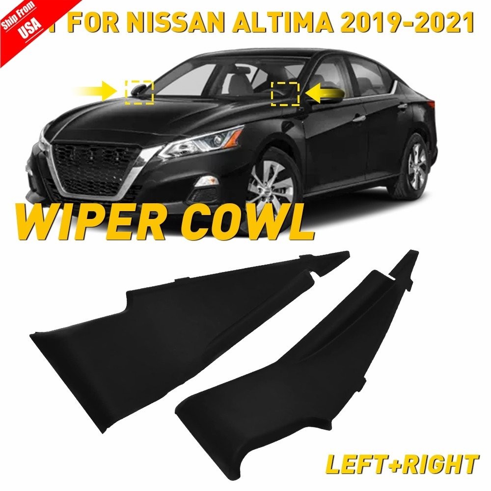 For Nissan Altima 2019-2021 Pair Front Wiper Side Cowl Extension Cover Trim