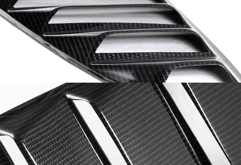 For Ford Mustang 1/4 Quarter Carbon Style Side Window Louver Scoop Cover Vent