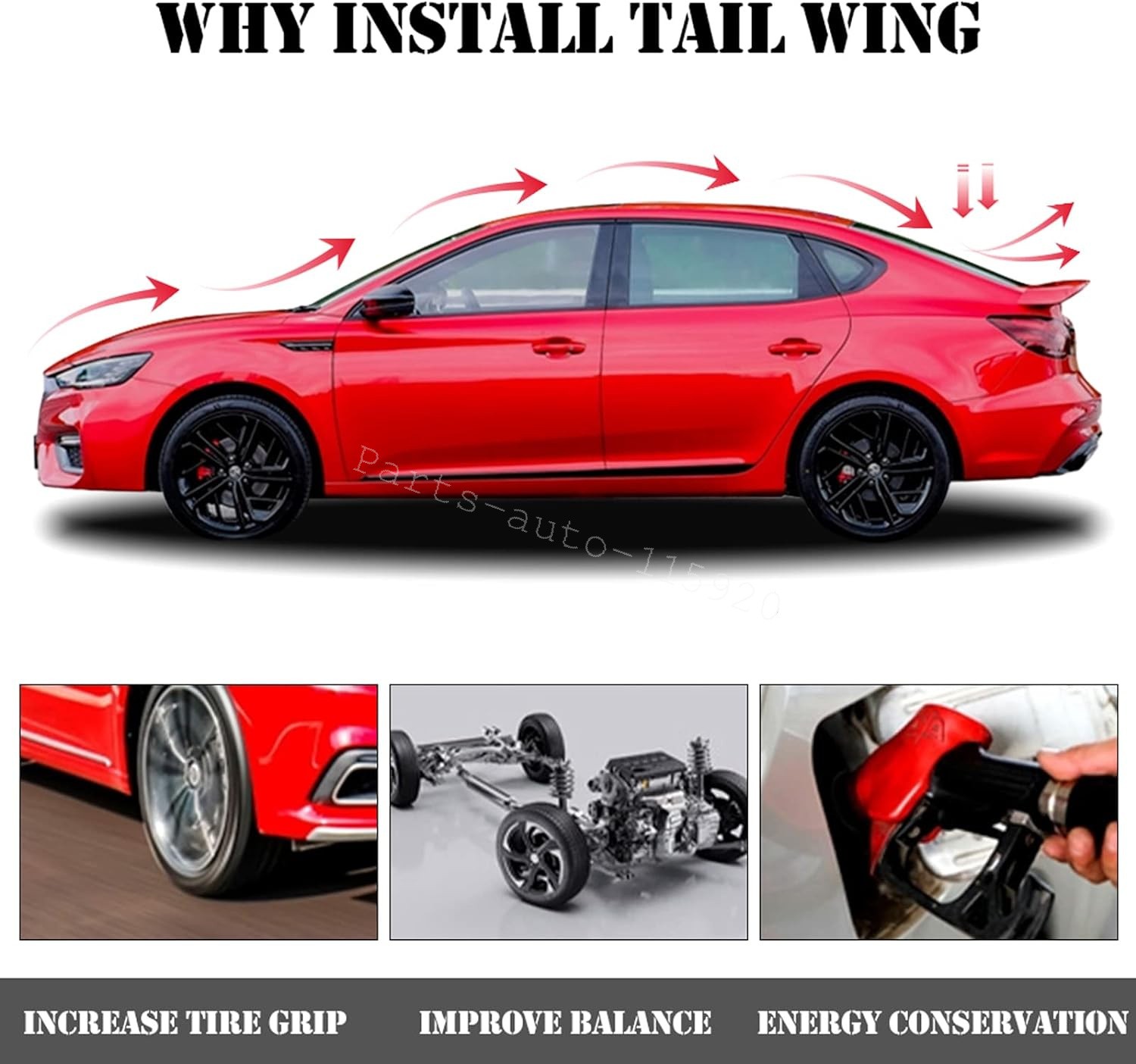 Matte Black 46″Rear Roof Window Trunk Spoiler Wing Lip For Hyundai Veloster