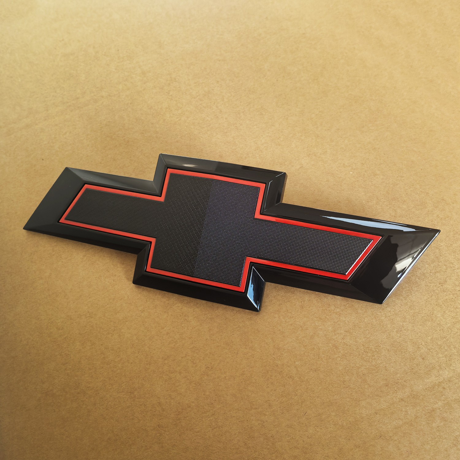 OEM 2022+ Front Grille Bowtie Emblem for Silverado 1500 Gloss Black Redline