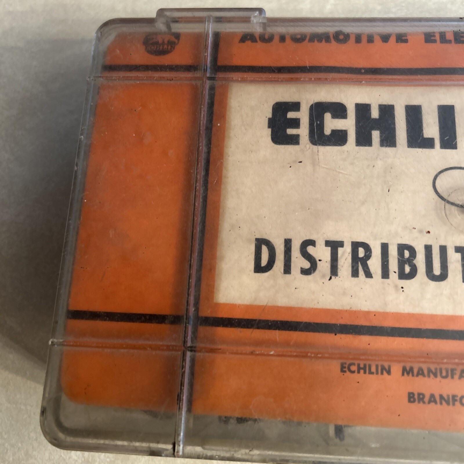 VINTAGE ECHLIN IGNITION DISTRIBUTOR LEADS ASSORTMENT PART TRAY NOS GM MOPAR FORD