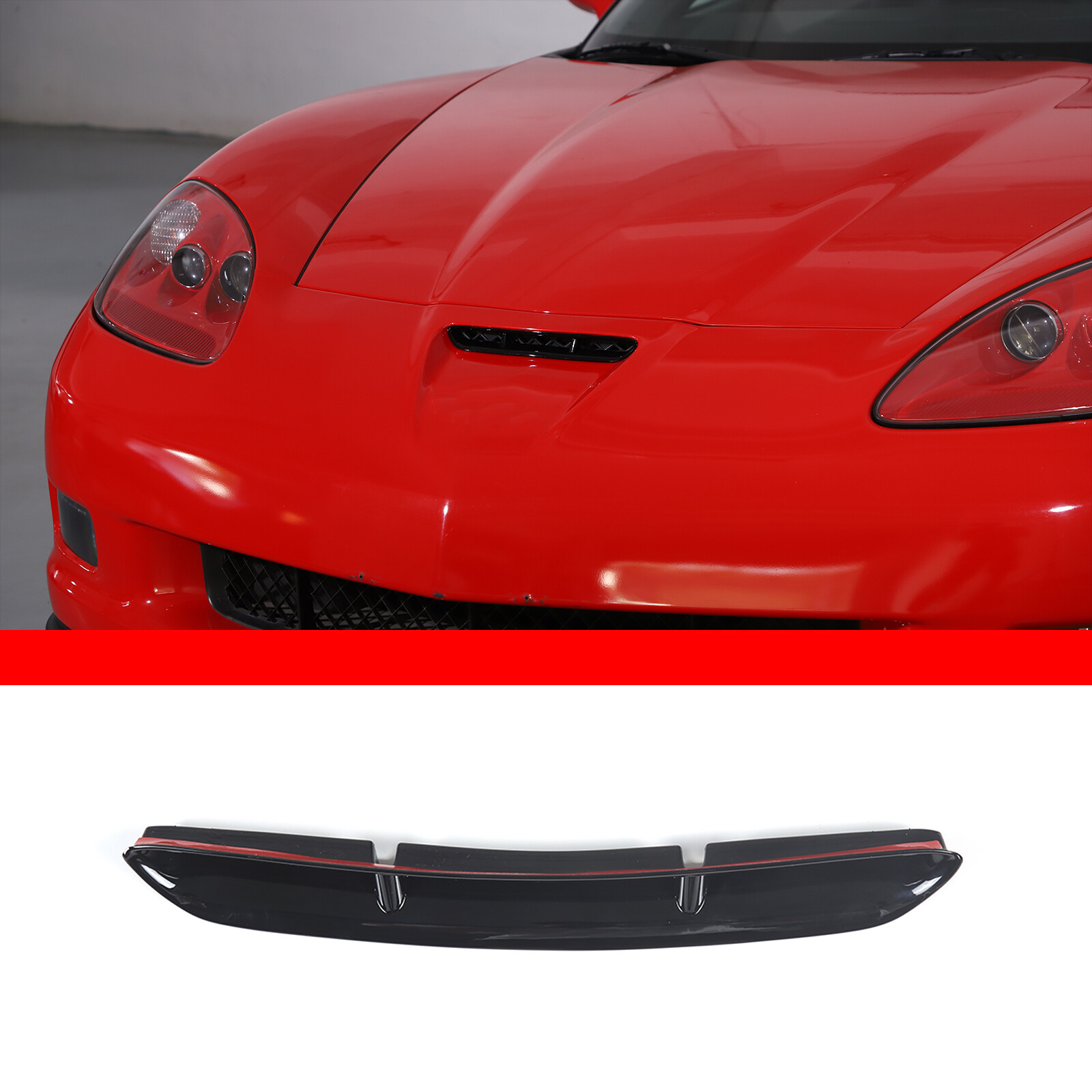 ABS Glossy Black Front Fender Vent Frame Trim For Corvette C6 2005-2013