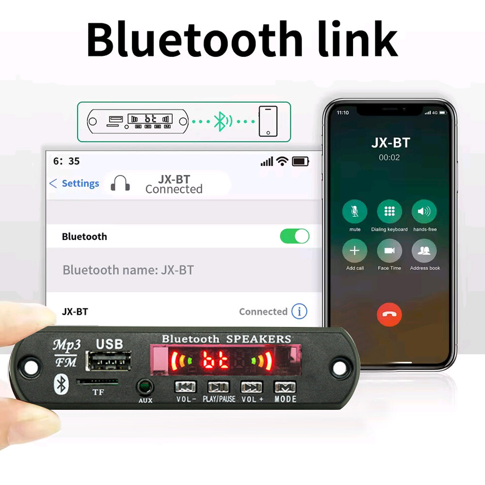 DC12V MP3 Decoder Board Bluetooth Adapter Car Accessories W/ Remote Control Kits