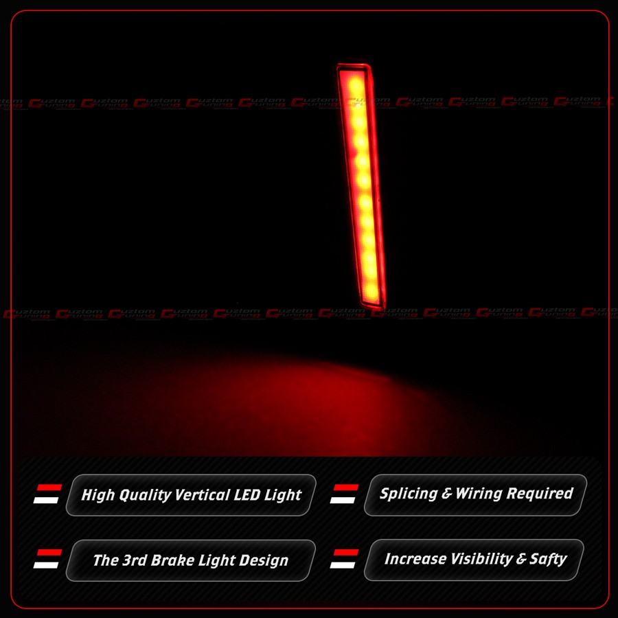 For 2025-26 Toyota Camry SE XSE CTM Gloss Black LED Rear Diffuser + Exhaust Tips