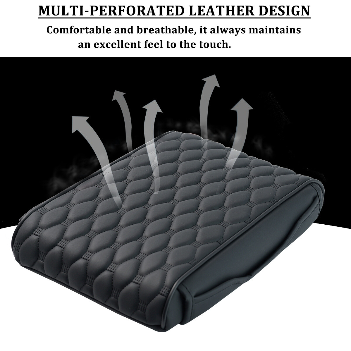 Leather Auto Armrest Cover Center Console Box Arm Rest Pad Protector Universal