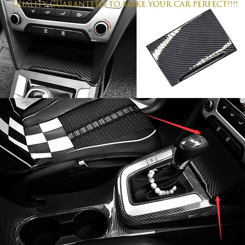 Carbon Fiber Style Console Cigarette Lighter Panel For Hyundai Elantra 2017-2018