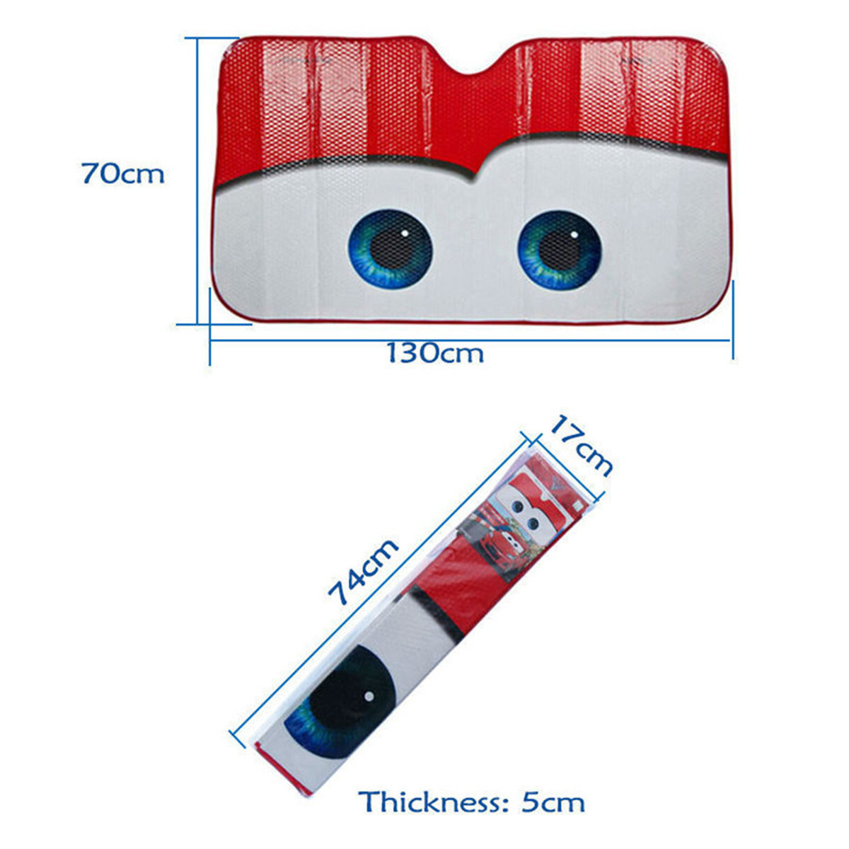 Car Window Windshield Cover Sun Visor Foldable Sun Shade Cartoon Eyes Styling