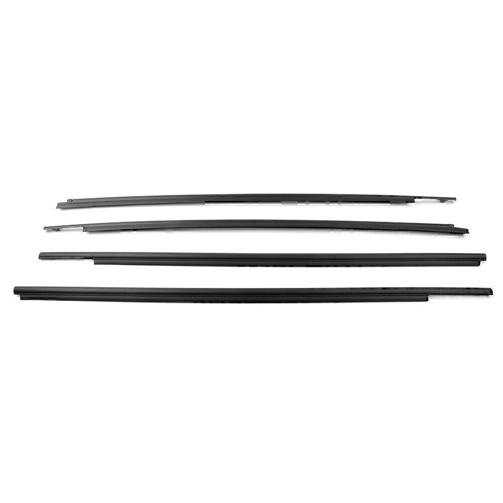 4PCS Window Moulding Weatherstrip Seal Belt For Toyota Tundra CrewMax 2007-2019