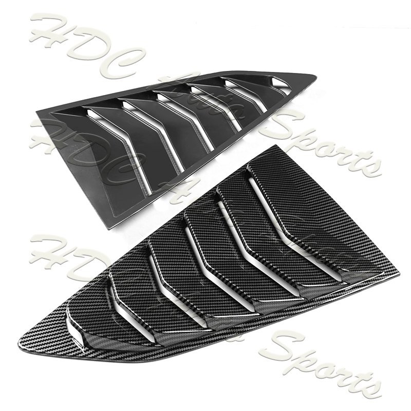 For 16-21 Chevy Camaro Carbon Look Side Window Louvers Scoop Cover Vent LH+RH
