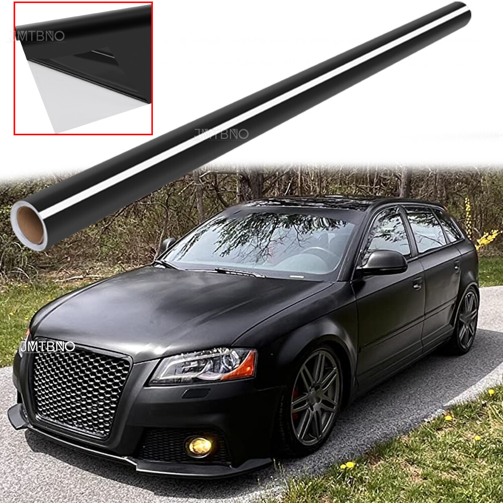 Universal Glossy Black Vinyl Film Wrap Sticker Decal DIY Bubble Free Air Release