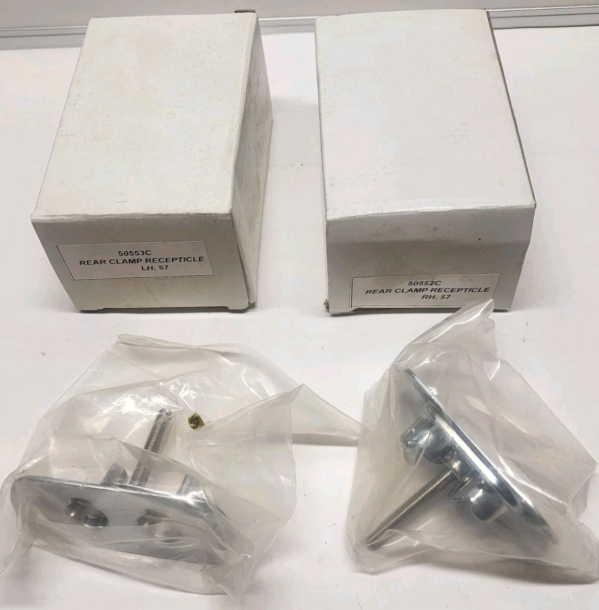 1957 Thunderbird 50552C RH, 50553C LH Rear Clamp Recepticles