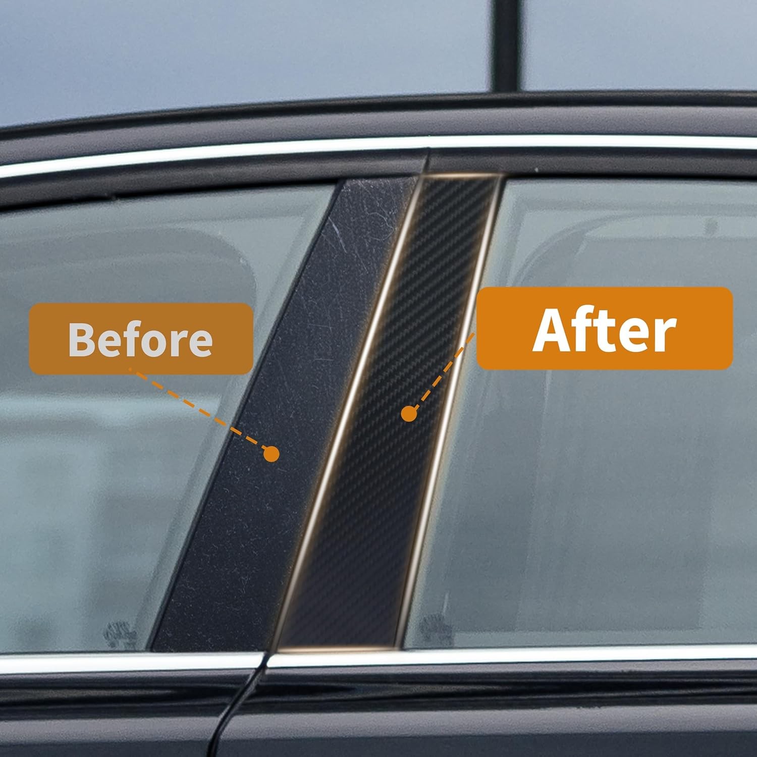 For Audi Door Sill Protector Carbon Fiber Vinyl Wrap Tape Interior & Entry Trim