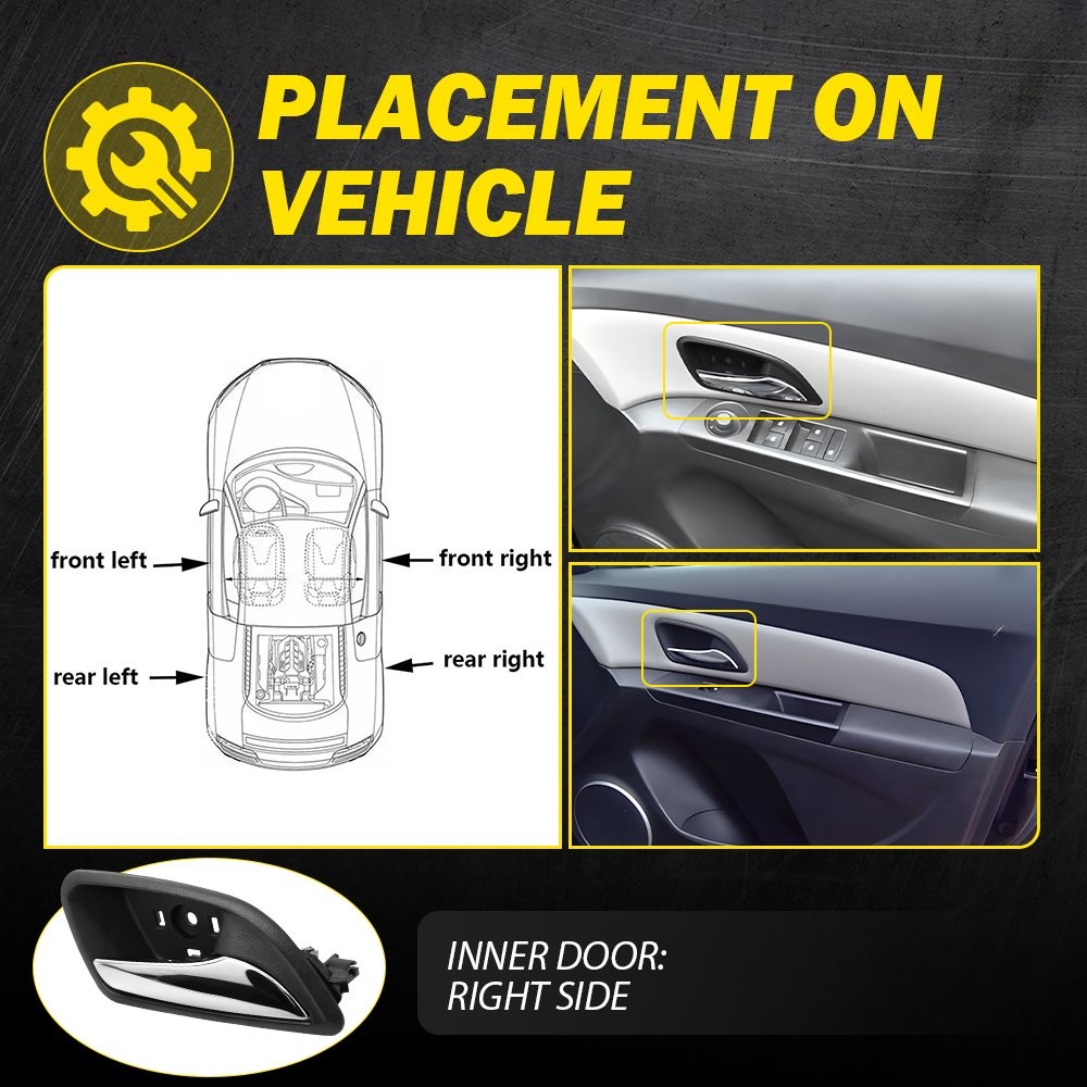 1-10X Interior Door Handle For 2011-13 14 2015 Chevrolet Cruze Front Rear Right