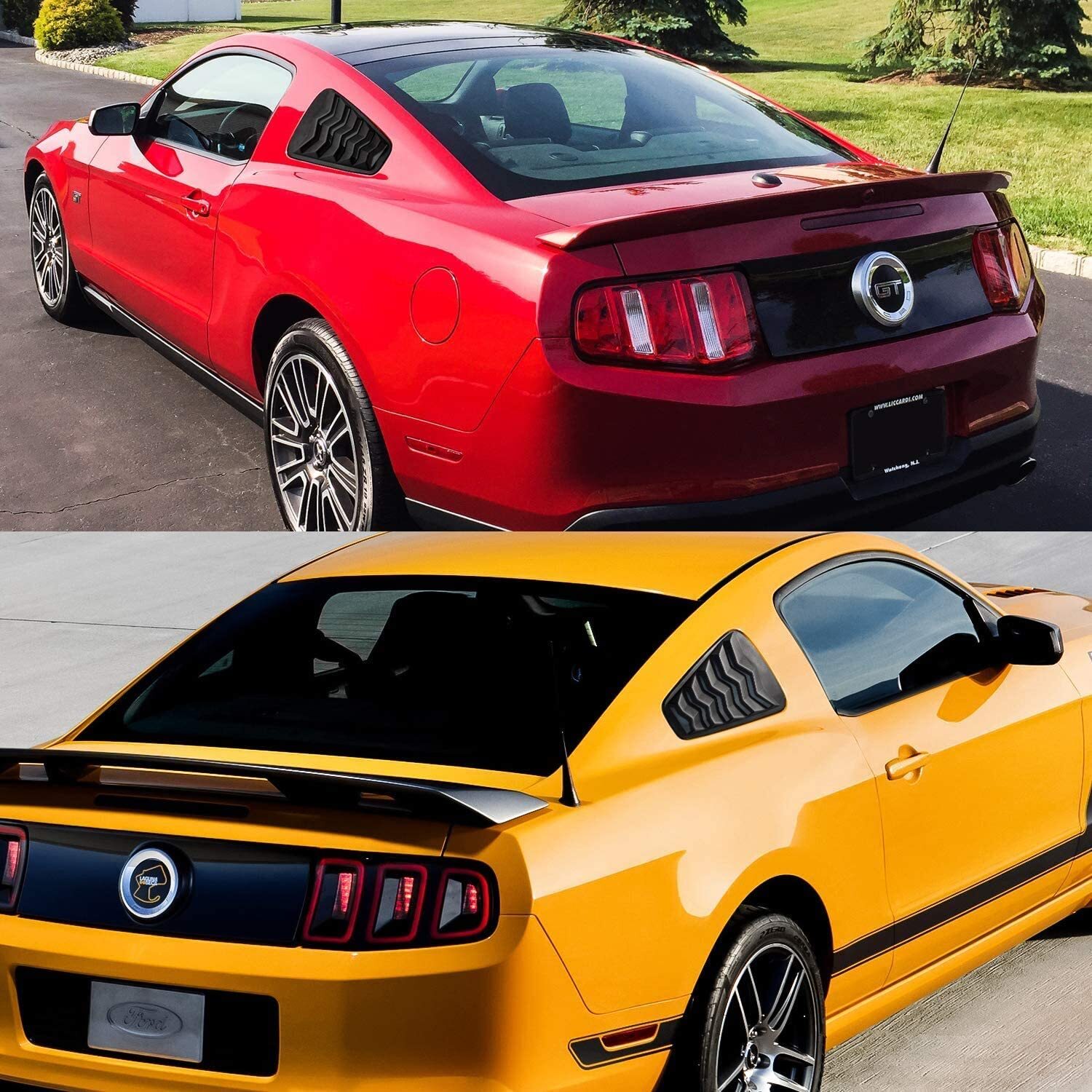 2Pcs/Set Quarter Side Window Louvers Sun Shade Cover for Ford Mustang 2005-2014