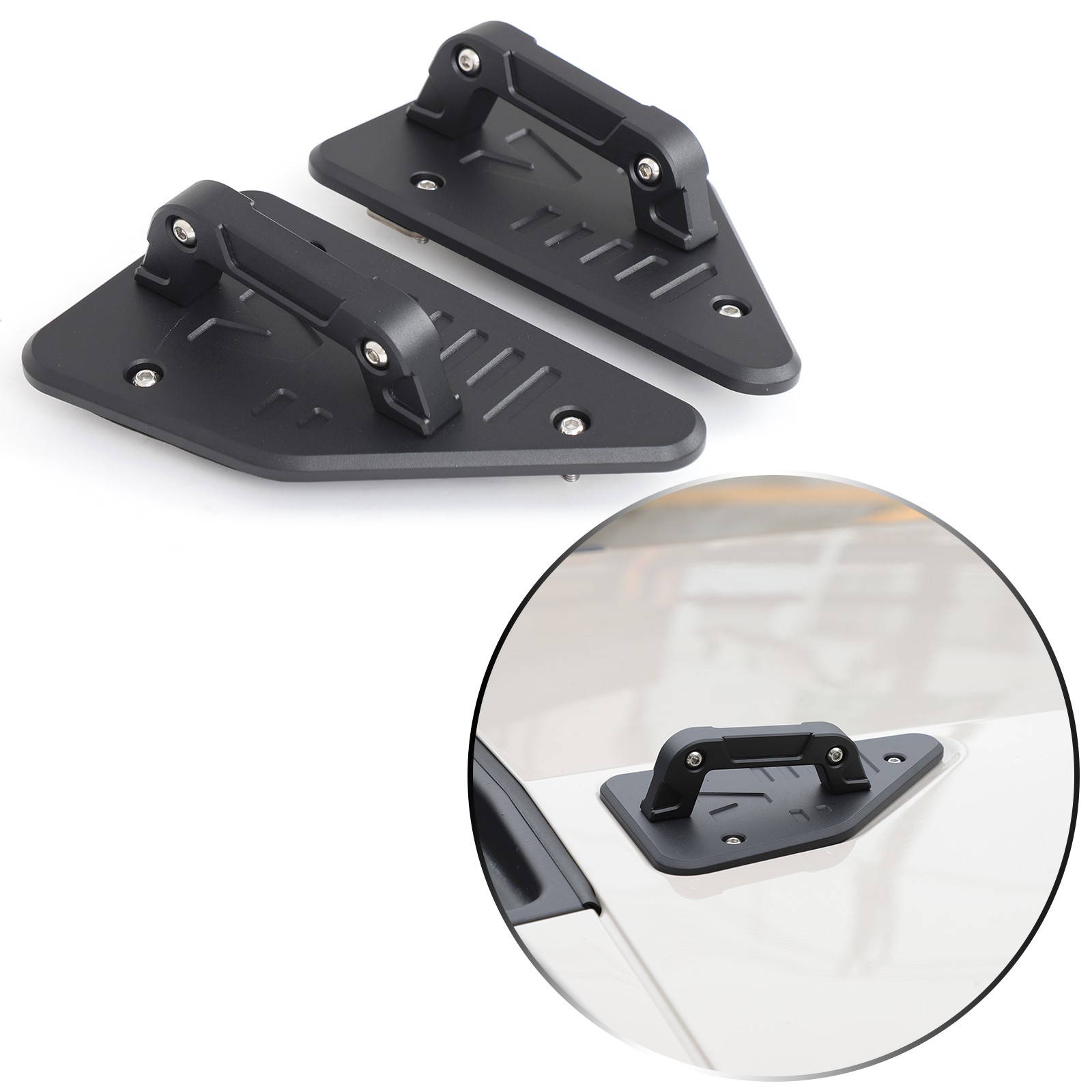 Aluminum Alloy Black Hood Expansion Trim With Handle For Ineos Grenadier 20+ US