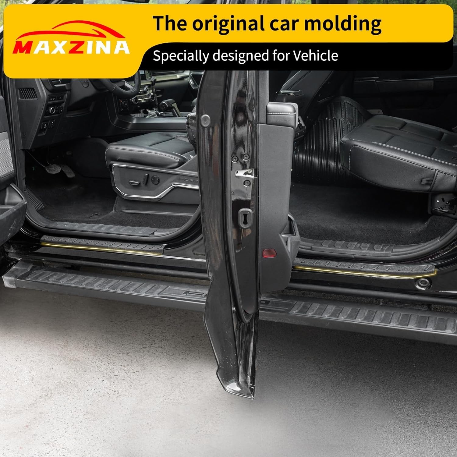 For 2021-2025 Ford F150 Door Sill Protector Side Step Protector Step Guard