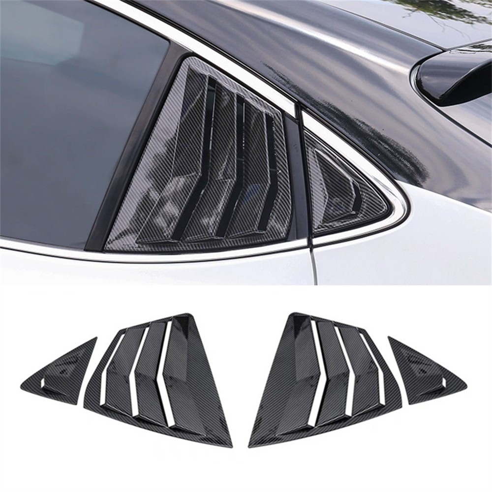 Carbon Fiber Look Rear Side Window Louver Scoop Cover For Toyota Camry 2025 2026