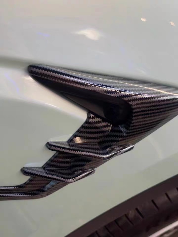 Carbon Fiber Style Side Camera Decoration Cover Trim For Tesla Model 3 / Model Y