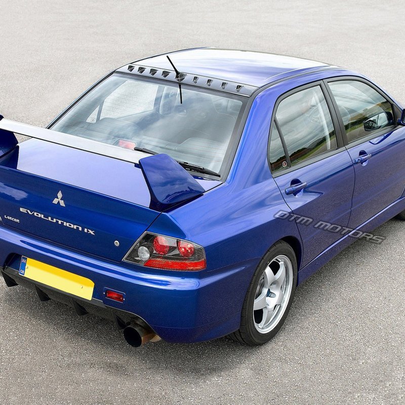 Carbon Fiber Style Shark Fin Rear Roof Spoiler For 02-07 Mitsubishi Lancer EVO